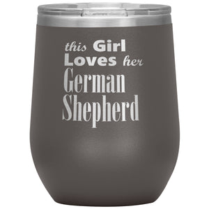 German Shepherd - 12oz Insulated Wine Tumbler