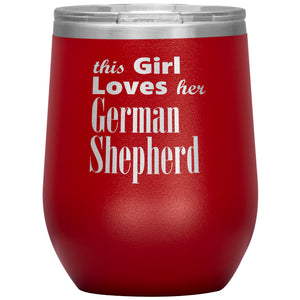 German Shepherd - 12oz Insulated Wine Tumbler