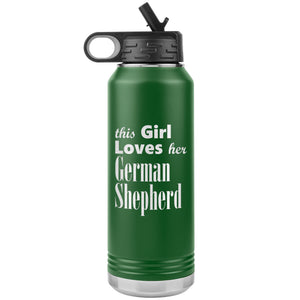 German Shepherd - 32oz Insulated Water Bottle