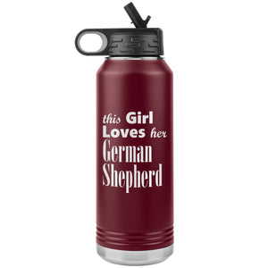 German Shepherd - 32oz Insulated Water Bottle