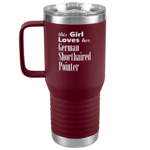German Shorthaired Pointer - 20oz Insulated Travel Tumbler
