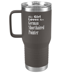 German Shorthaired Pointer - 20oz Insulated Travel Tumbler