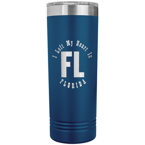 Heart In Florida v01 - 22oz Insulated Skinny Tumbler