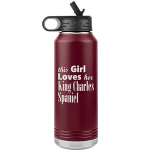 King Charles Spaniel - 32oz Insulated Water Bottle