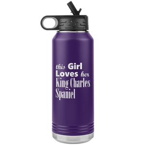 King Charles Spaniel - 32oz Insulated Water Bottle