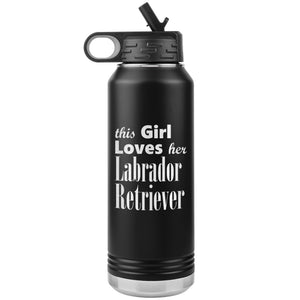 Labrador Retriever - 32oz Insulated Water Bottle