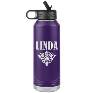 Linda v01 - 32oz Insulated Water Bottle