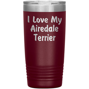 Love My Airedale Terrier v4 - 20oz Insulated Tumbler
