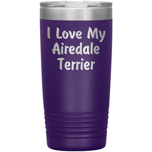 Love My Airedale Terrier v4 - 20oz Insulated Tumbler
