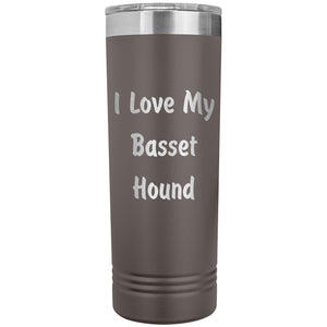 Love My Basset Hound v4 - 22oz Insulated Skinny Tumbler