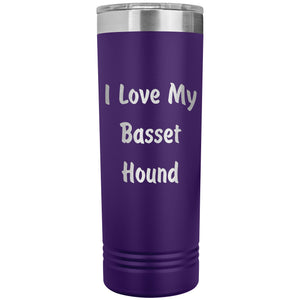 Love My Basset Hound v4 - 22oz Insulated Skinny Tumbler