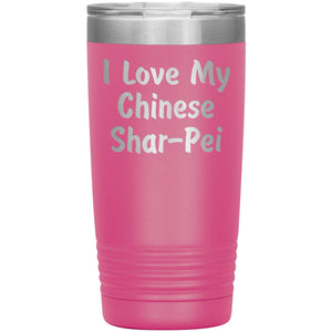 Love My Chinese Shar-Pei v4 - 20oz Insulated Tumbler