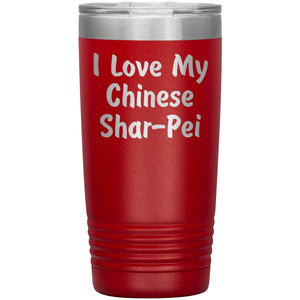 Love My Chinese Shar-Pei v4 - 20oz Insulated Tumbler