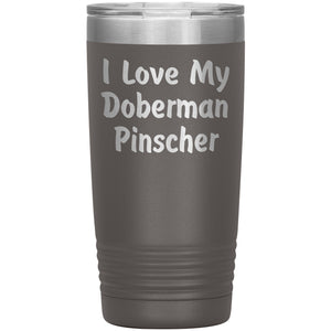 Love My Doberman Pinscher v4 - 20oz Insulated Tumbler