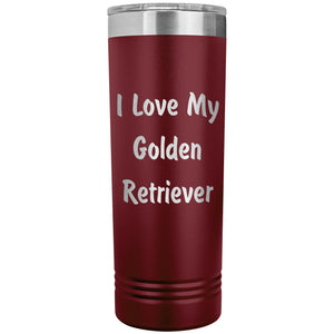 Love My Golden Retriever v4 - 22oz Insulated Skinny Tumbler