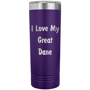 Love My Great Dane v4 - 22oz Insulated Skinny Tumbler