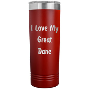 Love My Great Dane v4 - 22oz Insulated Skinny Tumbler