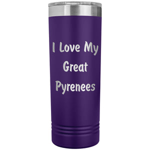 Love My Great Pyrenees v4 - 22oz Insulated Skinny Tumbler