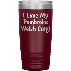 Love My Pembroke Welsh Corgi v4 - 20oz Insulated Tumbler