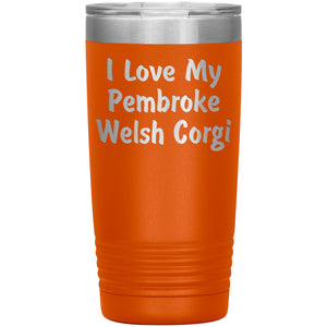 Love My Pembroke Welsh Corgi v4 - 20oz Insulated Tumbler