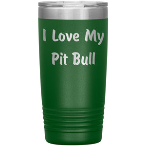 Love My Pit Bull v4 - 20oz Insulated Tumbler