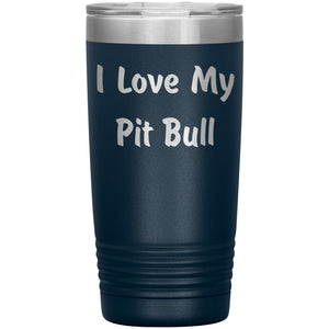 Love My Pit Bull v4 - 20oz Insulated Tumbler