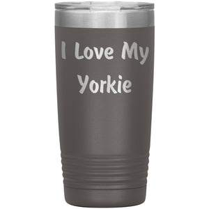Love My Yorkie v4 - 20oz Insulated Tumbler