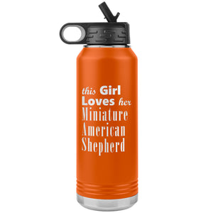 Miniature American Shepherd - 32oz Insulated Water Bottle