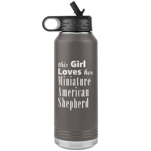 Miniature American Shepherd - 32oz Insulated Water Bottle