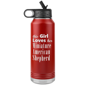 Miniature American Shepherd - 32oz Insulated Water Bottle
