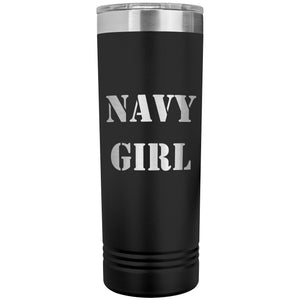 Navy Girl - 22oz Insulated Skinny Tumbler