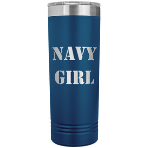Navy Girl - 22oz Insulated Skinny Tumbler