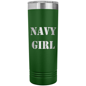 Navy Girl - 22oz Insulated Skinny Tumbler
