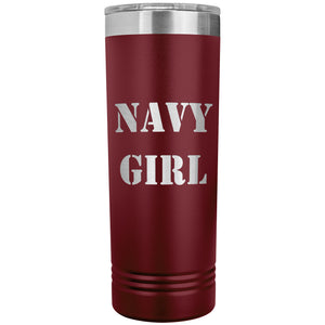 Navy Girl - 22oz Insulated Skinny Tumbler