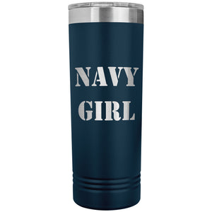 Navy Girl - 22oz Insulated Skinny Tumbler