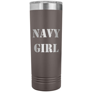 Navy Girl - 22oz Insulated Skinny Tumbler