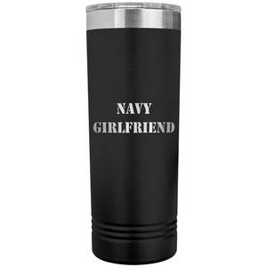 Navy Girlfriend - 22oz Insulated Skinny Tumbler