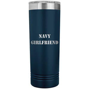 Navy Girlfriend - 22oz Insulated Skinny Tumbler