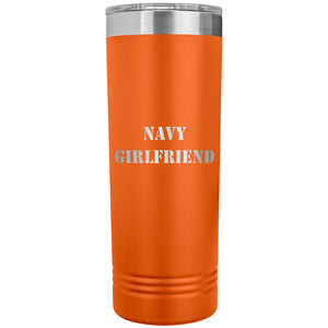 Navy Girlfriend - 22oz Insulated Skinny Tumbler
