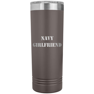 Navy Girlfriend - 22oz Insulated Skinny Tumbler