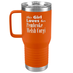 Pembroke Welsh Corgi - 20oz Insulated Travel Tumbler