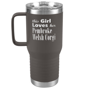 Pembroke Welsh Corgi - 20oz Insulated Travel Tumbler