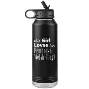 Pembroke Welsh Corgi - 32oz Insulated Water Bottle