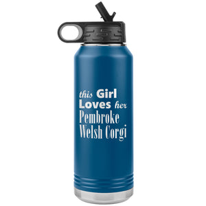 Pembroke Welsh Corgi - 32oz Insulated Water Bottle