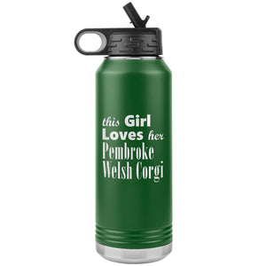 Pembroke Welsh Corgi - 32oz Insulated Water Bottle