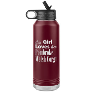 Pembroke Welsh Corgi - 32oz Insulated Water Bottle