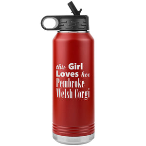 Pembroke Welsh Corgi - 32oz Insulated Water Bottle