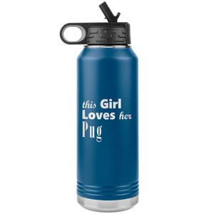 Pug - 32oz Insulated Water Bottle