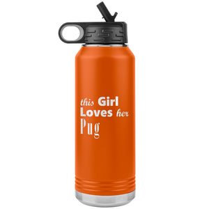 Pug - 32oz Insulated Water Bottle
