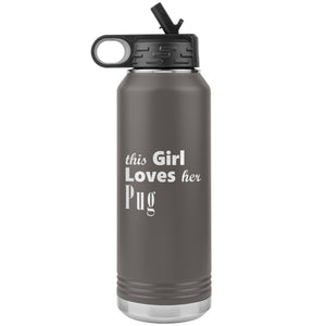 Pug - 32oz Insulated Water Bottle